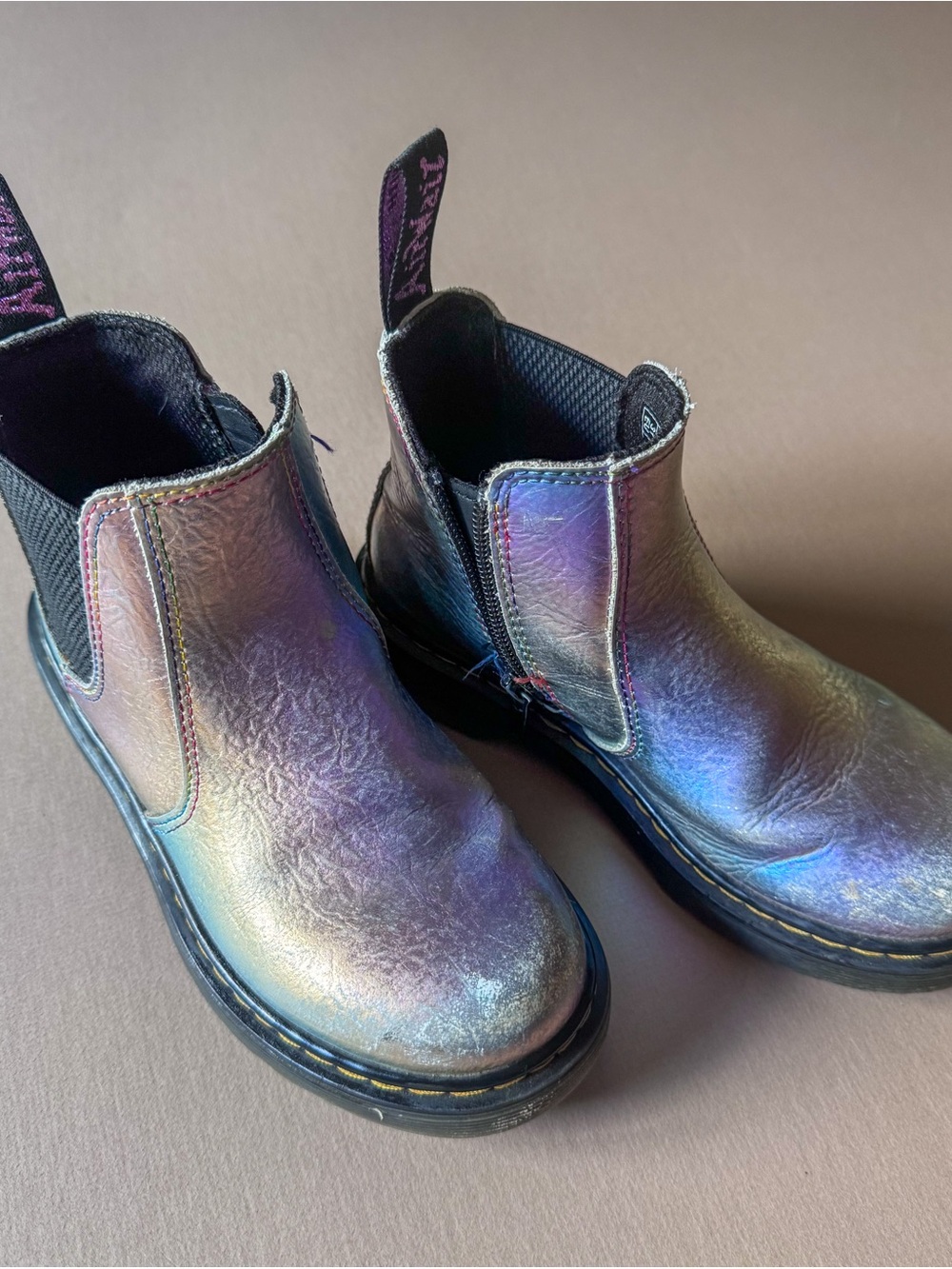 Dr. Martens Kids Iridescent Chelsea Boots - Rainbow Sheen